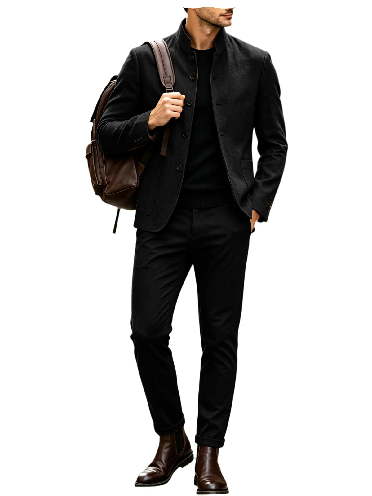 Costume homme 2 pièces col montant – CLEVI Paris
