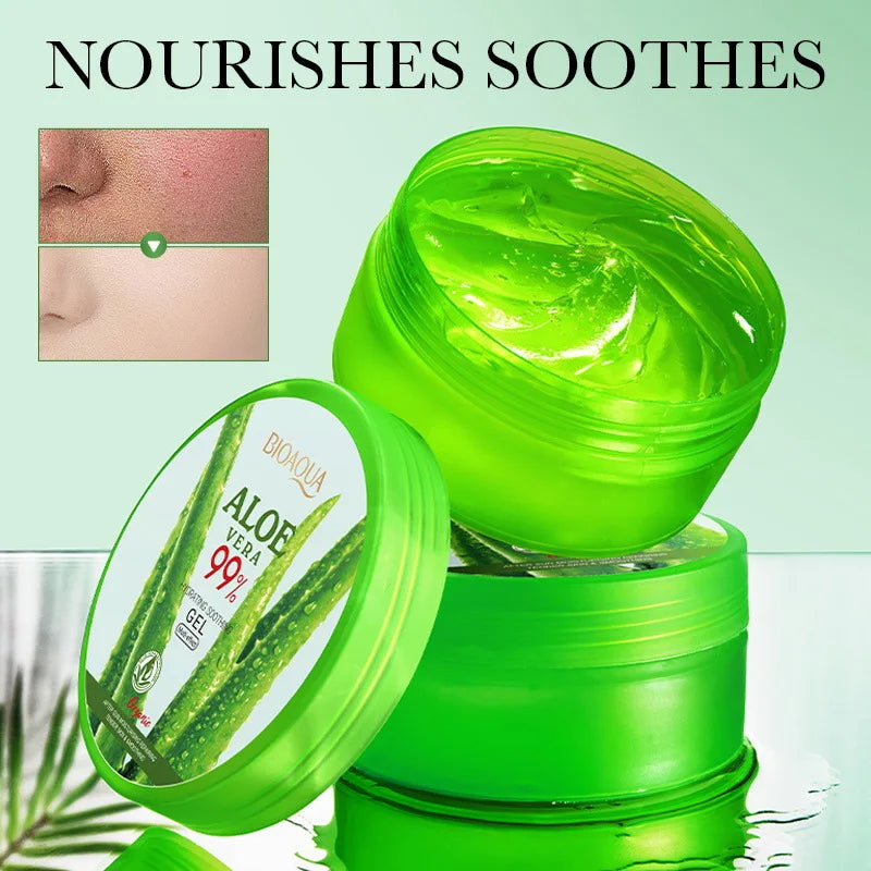 Crème Gel Aloé Vera BIOAQUA – Hydratante, Apaisante & Anti-Âge Visage – CLEVI Paris