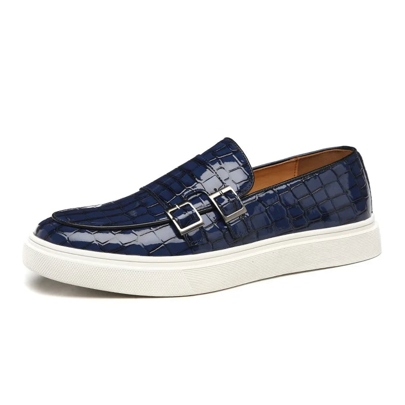 Loafers Homme Cuir Embossé Tassel Slip-On – CLEVI Paris