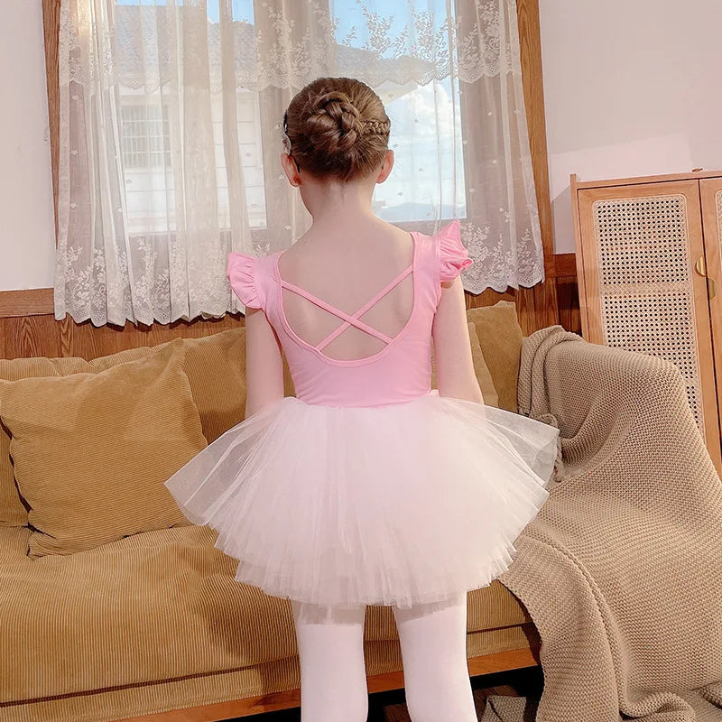 Robe tutu de danse fille à manches longues – CLEVI Paris