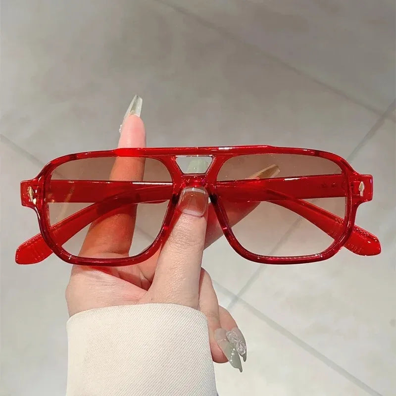 Lunettes de soleil femme carrées double pont – CLEVI Paris