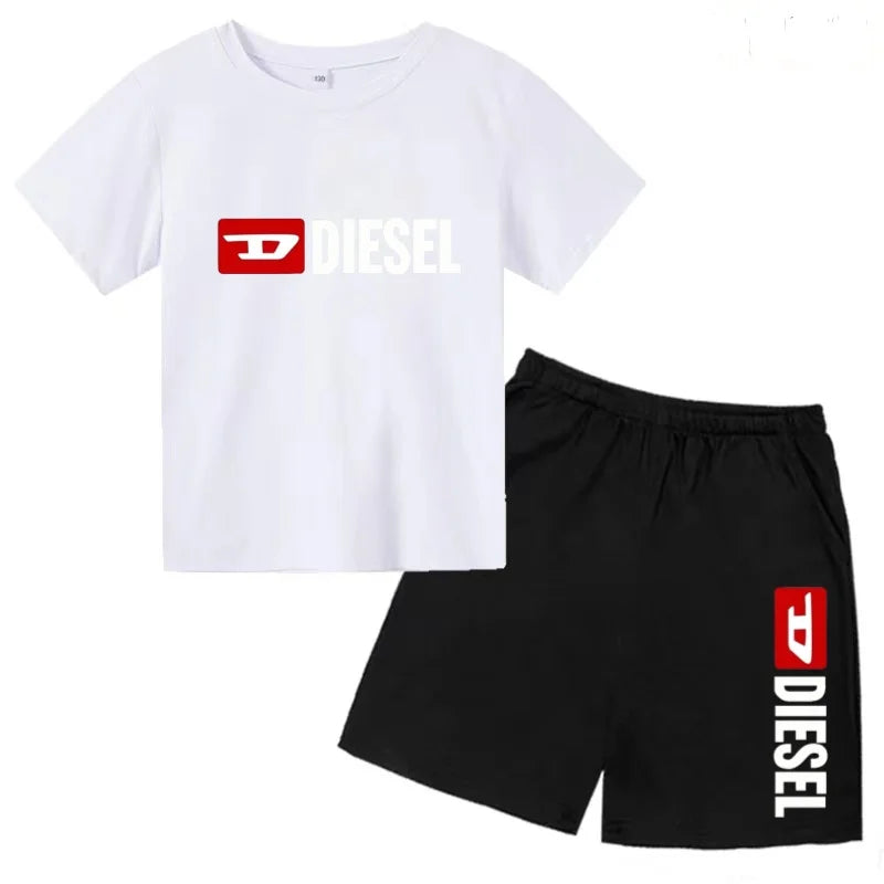 Ensemble enfant T-shirt à lettres et short – CLEVI Paris