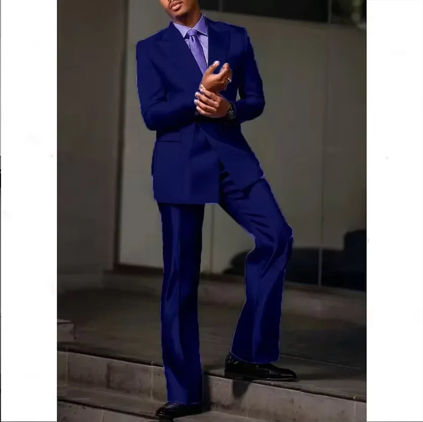 Costume satiné 2 pièces homme – CLEVI Paris