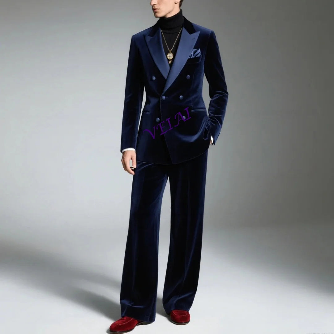 Costume Homme Velours 2 Pièces – CLEVI Paris