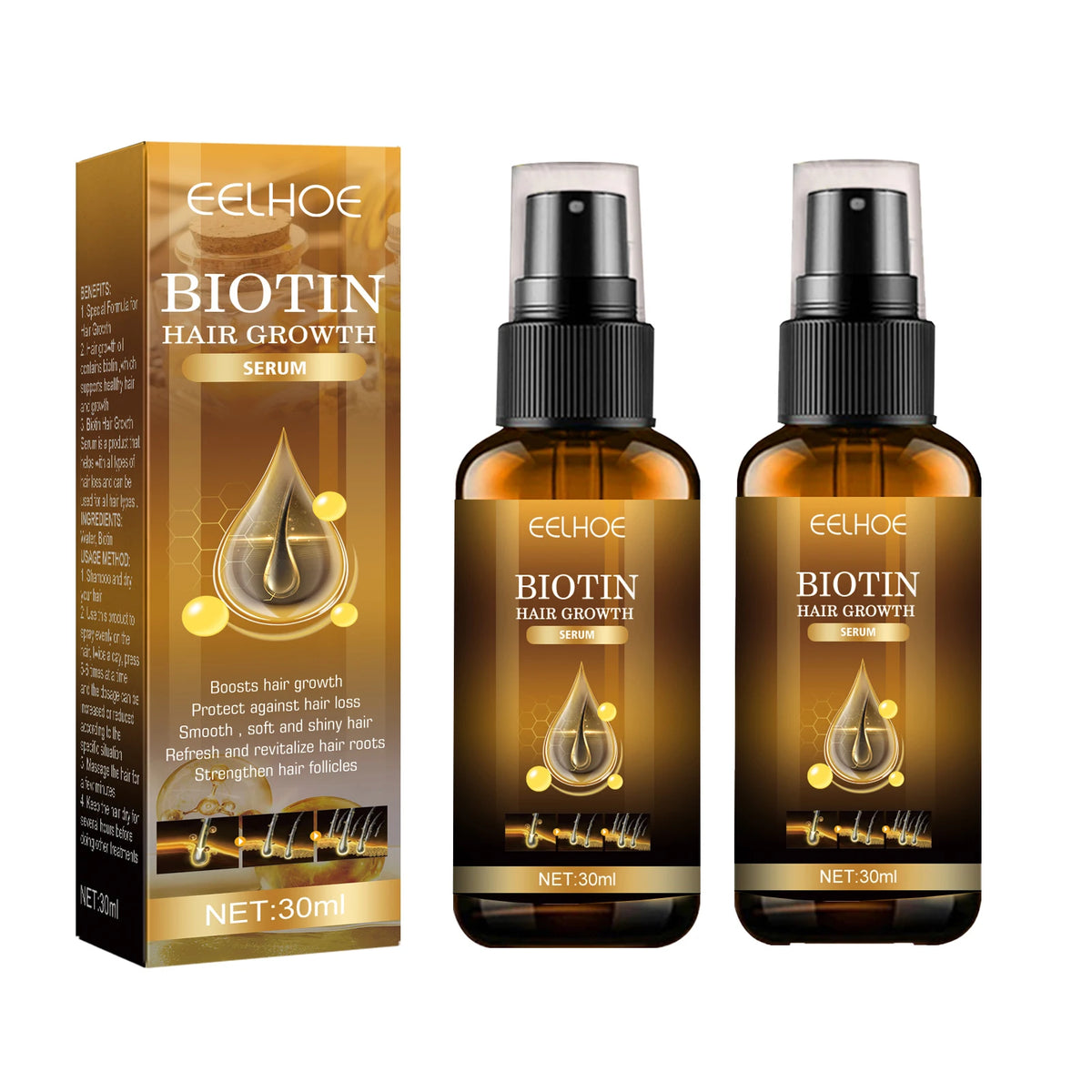Spray capillaire biotine EELHOE 30 ml – CLEVI Paris