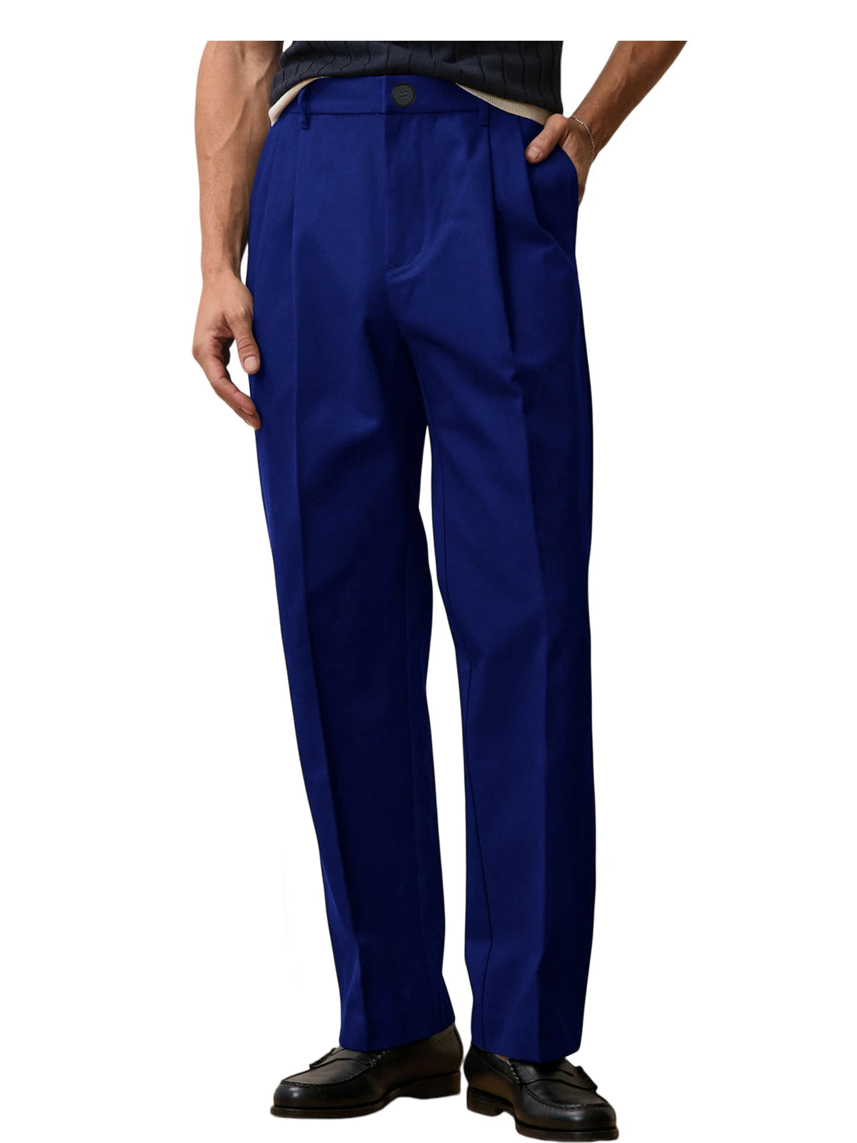 Pantalon homme taille haute coupe large – CLEVI Paris
