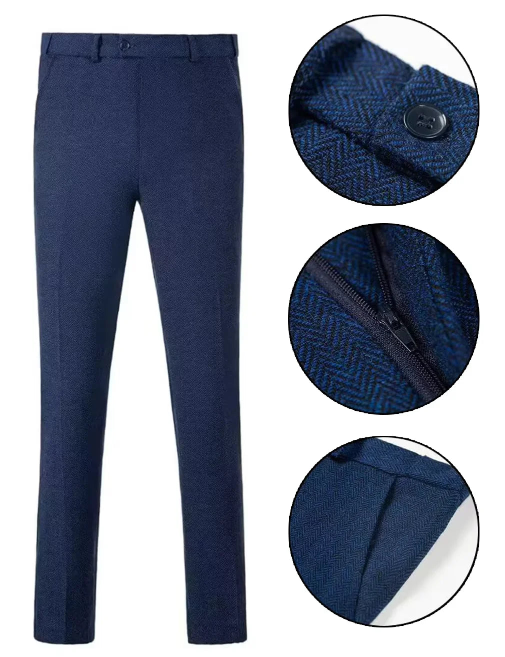 Costume homme 3 pièces classique à chevrons – CLEVI Paris