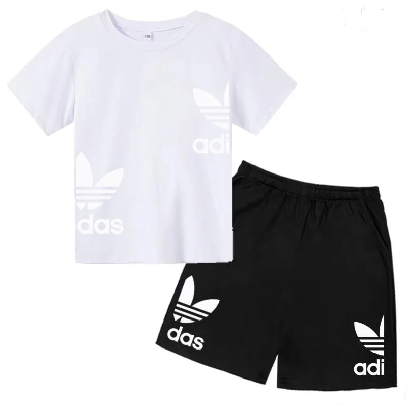 Ensemble enfant T-shirt à lettres et short – CLEVI Paris