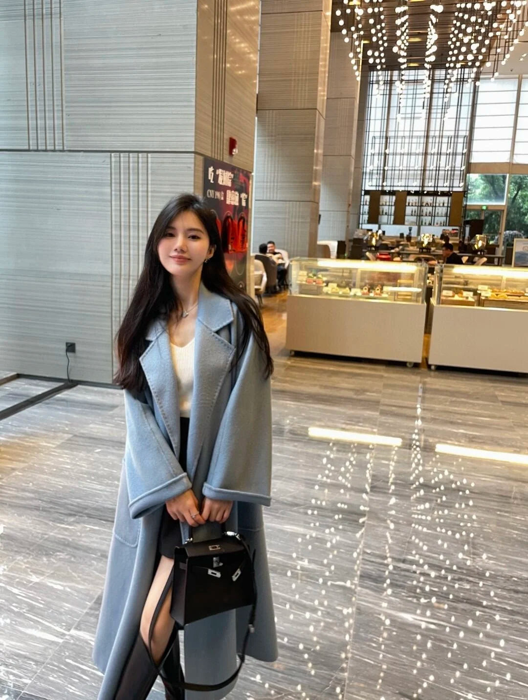 Manteau femme ceinturé laine et cachemire – CLEVI Paris