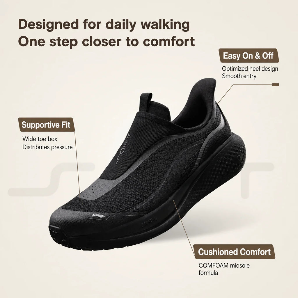 Sneakers Homme Li-Ning Soft Go 3 COMFOAM Mesh TPU Respirant Résistant Lifestyle – CLEVI Paris