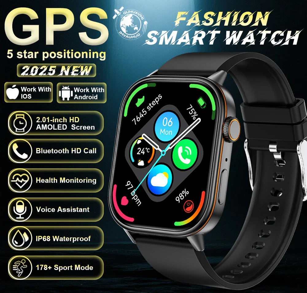 Montre connectée GUHUAVMI AMOLED 2,01 pouces – CLEVI Paris