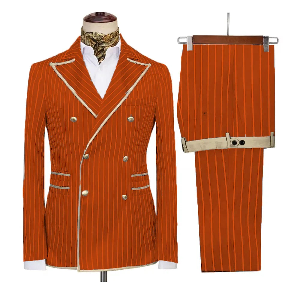 Costume homme rayé 2 pièces – CLEVI Paris