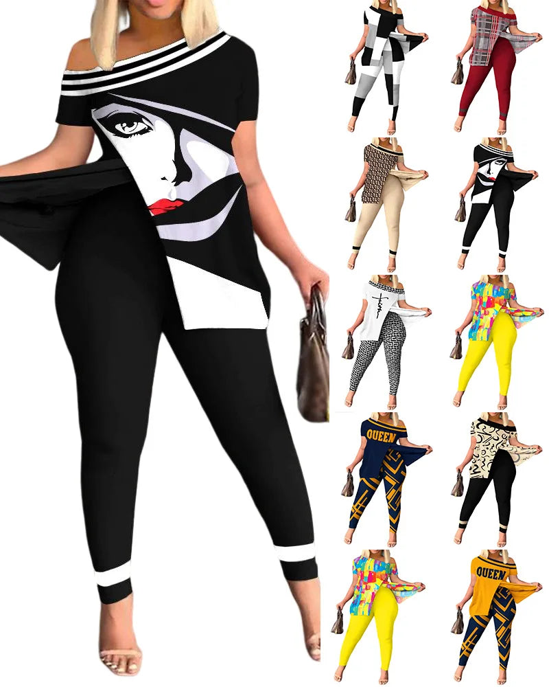 Ensemble 2 pièces femme imprimé chic – CLEVI Paris