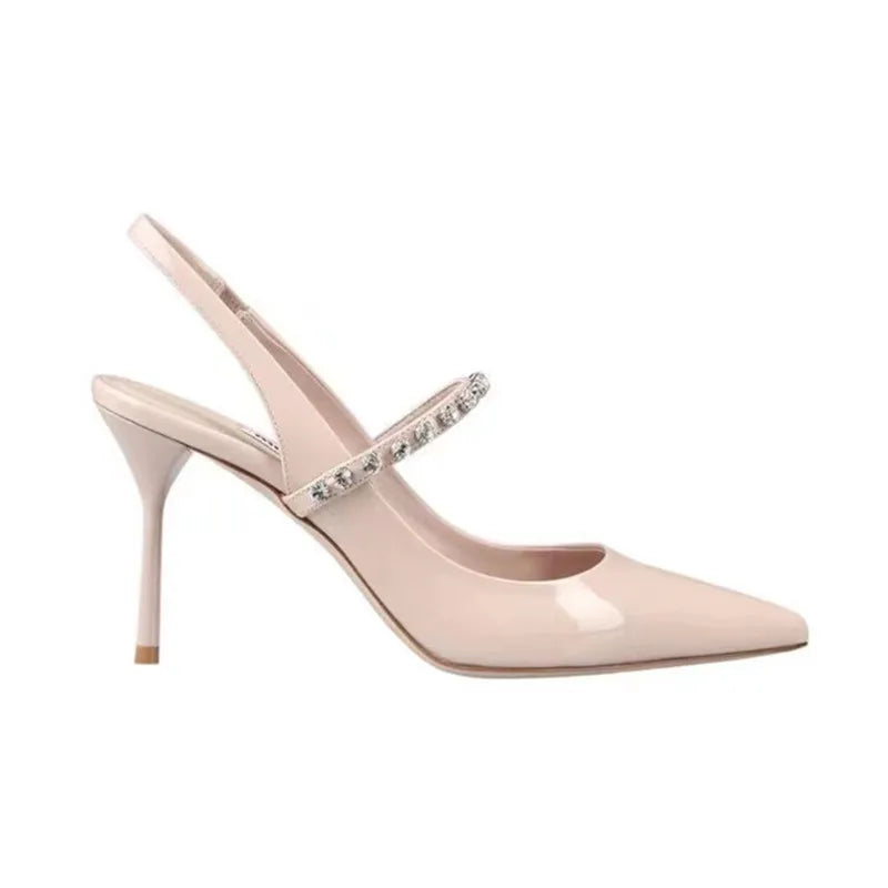 Sandales femme à chaîne et talon fin – CLEVI Paris