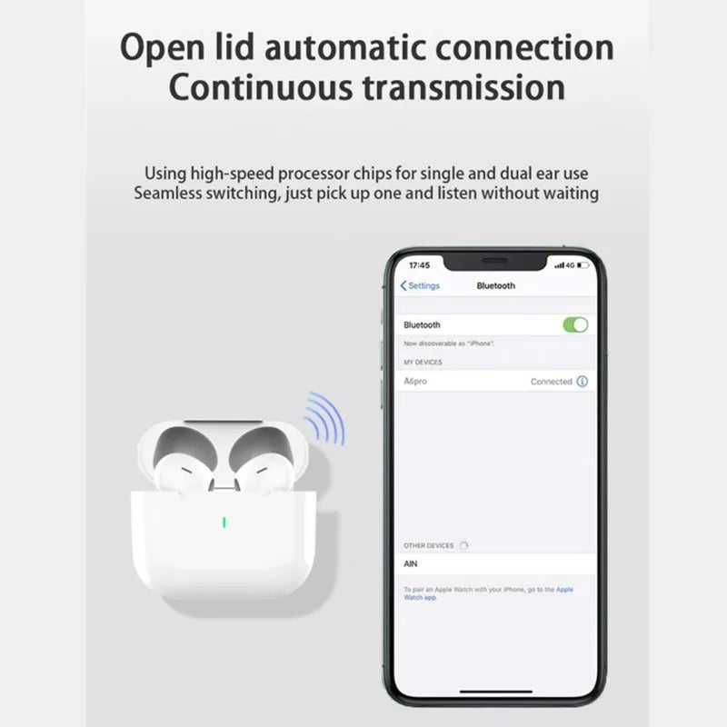 Écouteurs TWS Air Pro – Bluetooth, HiFi, ANC, Faible Latence, iOS & Android