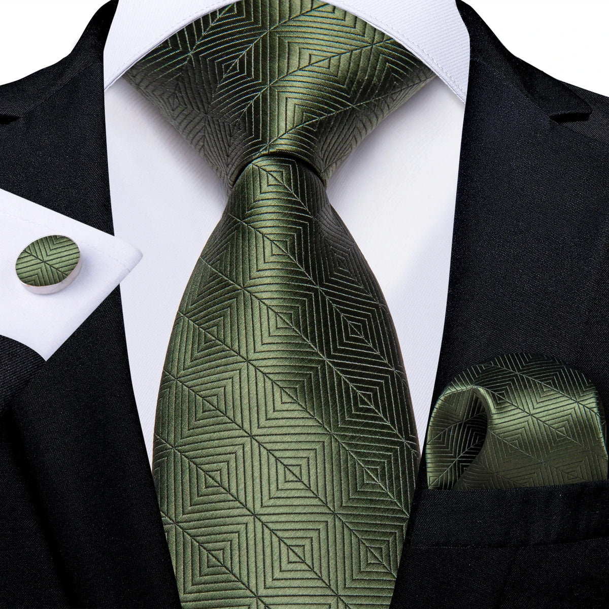 Coffret cravate homme paisley, pochette et boutons – CLEVI Paris