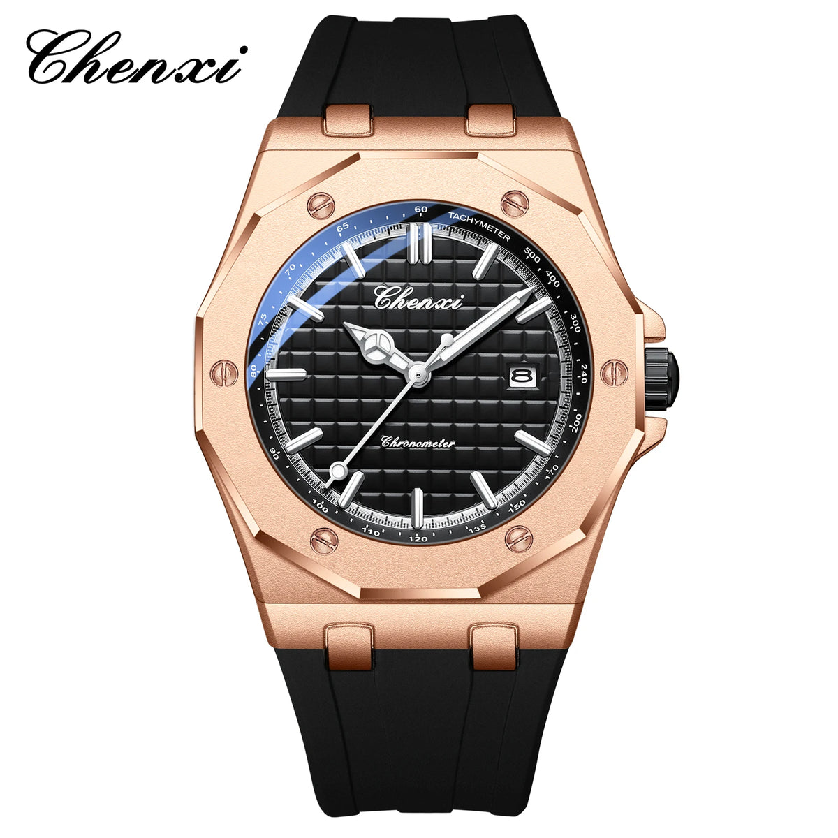 CHENXI 8268 Montre Homme Quartz Silicone Calendrier Lumineux Unisexe – CLEVI Paris