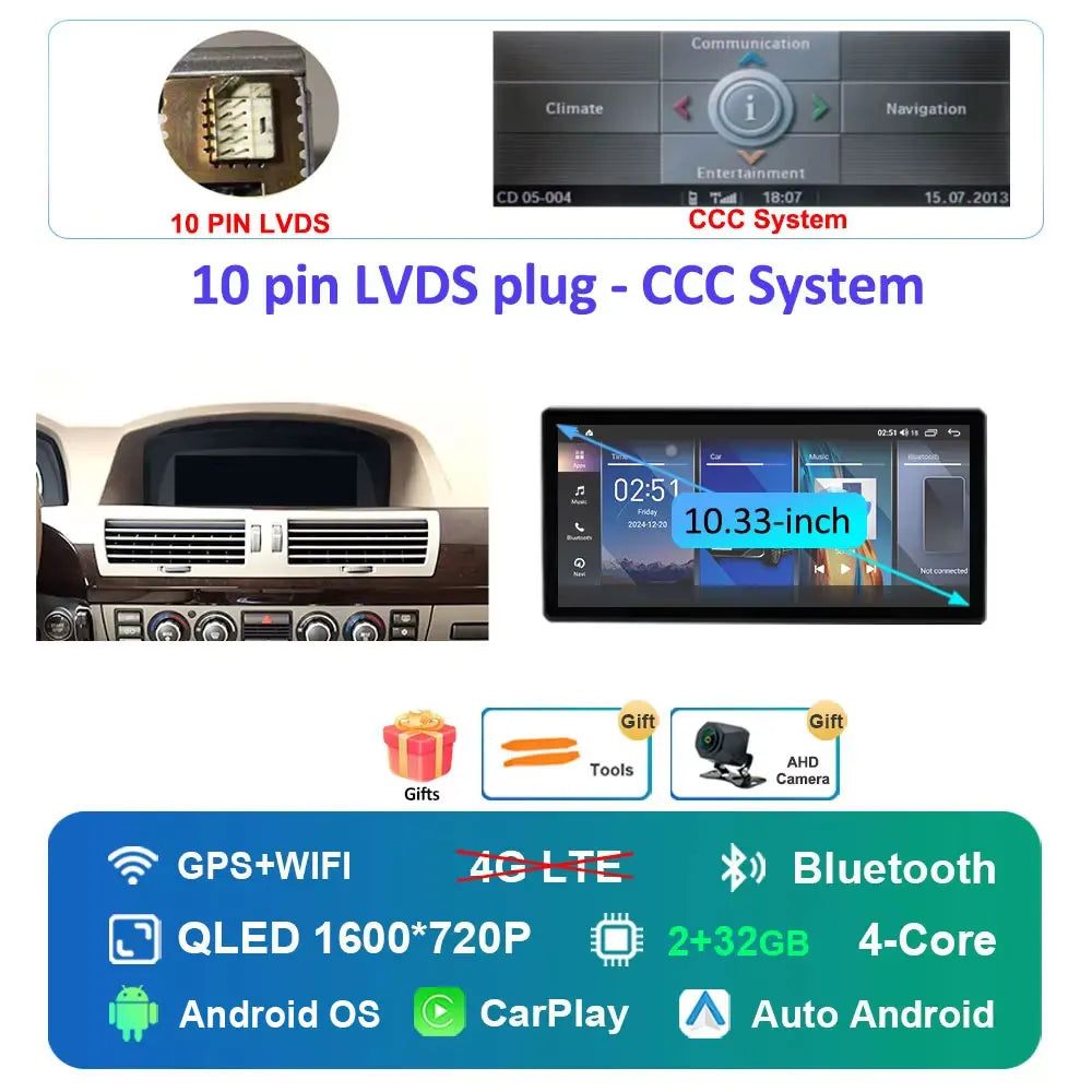 Écran CarPlay BMW Série 7 E65 E66 CCC – CLEVI Paris