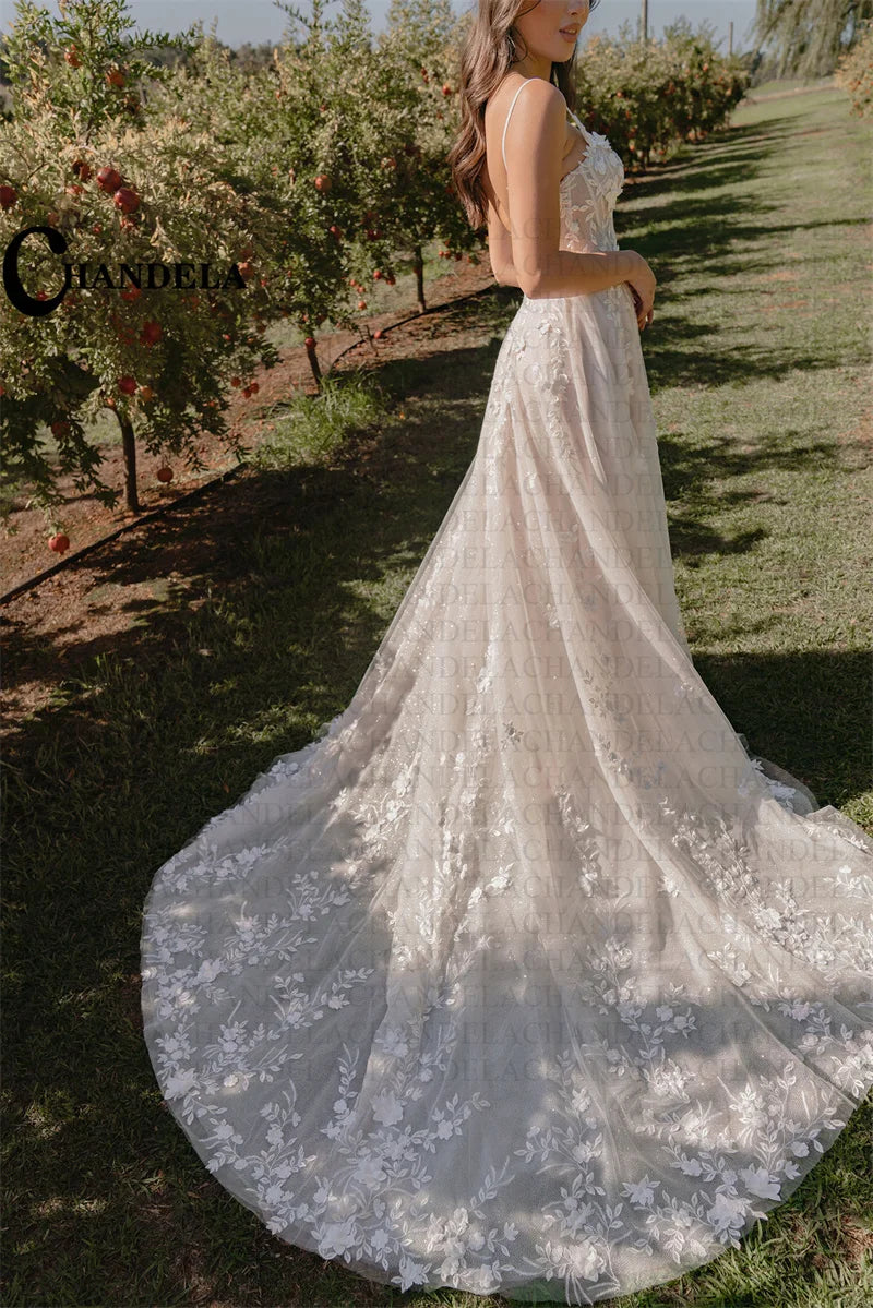 Robe de mariée trapèze décolleté cœur – CLEVI Paris