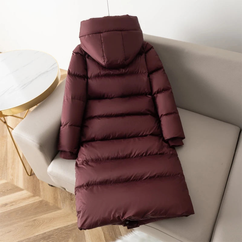 Doudoune longue à capuche femme – CLEVI Paris