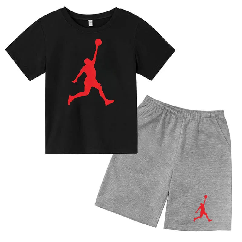 Ensemble enfant imprimé T-shirt et short – CLEVI Paris