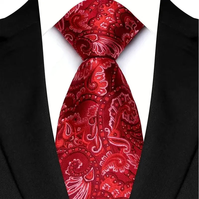 Cravate homme motif cachemire en polyester – CLEVI Paris