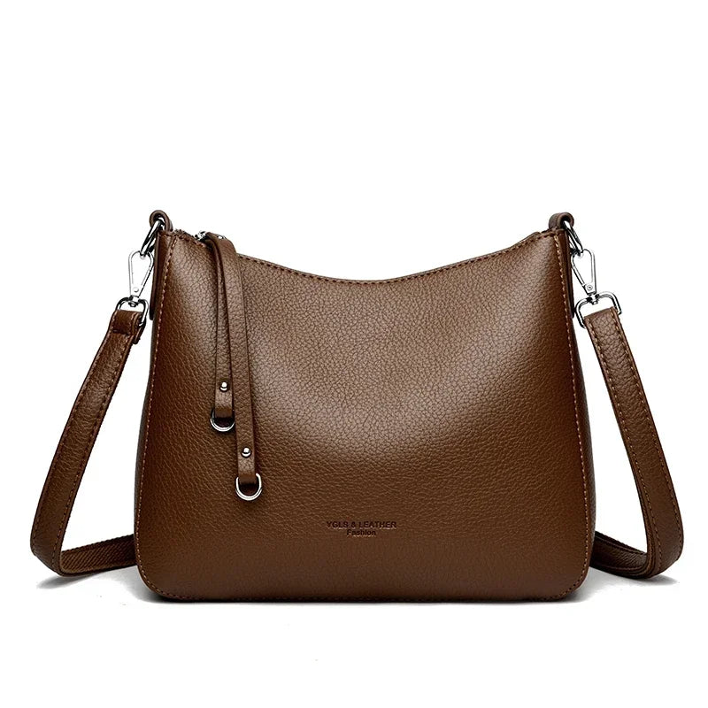 Sac Bandoulière Femme Cuir Microfibre Souple 28x22cm – CLEVI Paris