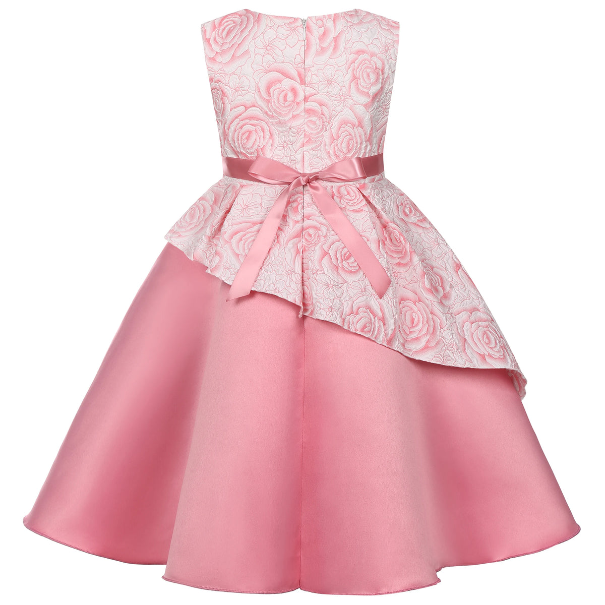 Robe princesse fille fleurie avec nœud – CLEVI Paris