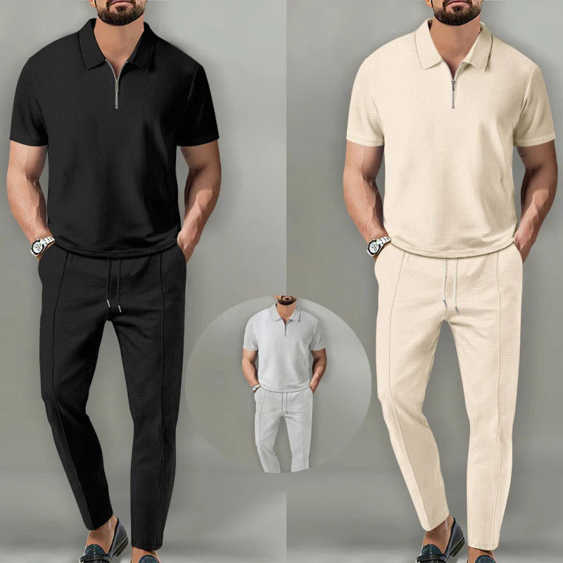 Ensemble homme polo zippé et pantalon – CLEVI Paris
