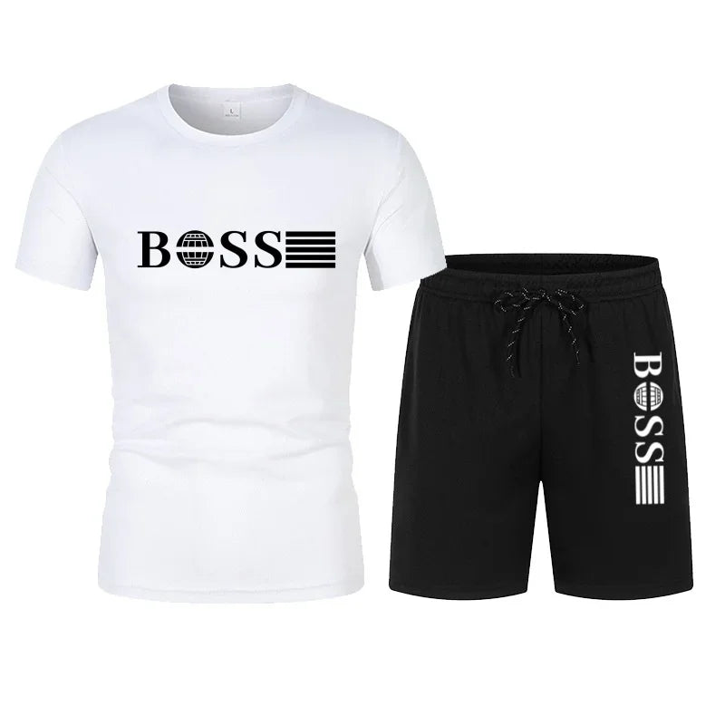 Ensemble Homme T-Shirt Col Rond + Short Running Sport Séchage Rapide – CLEVI Paris
