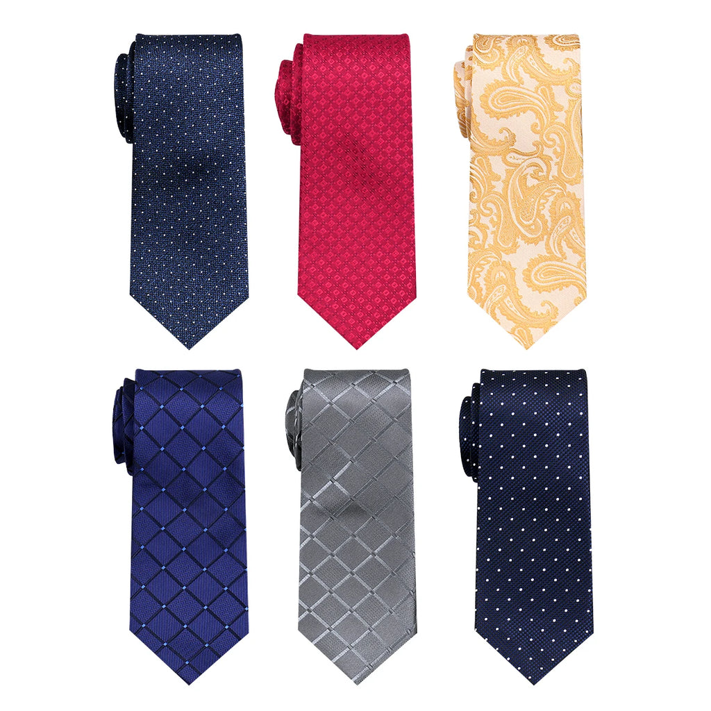 Lot de 6 cravates homme jacquard – CLEVI Paris