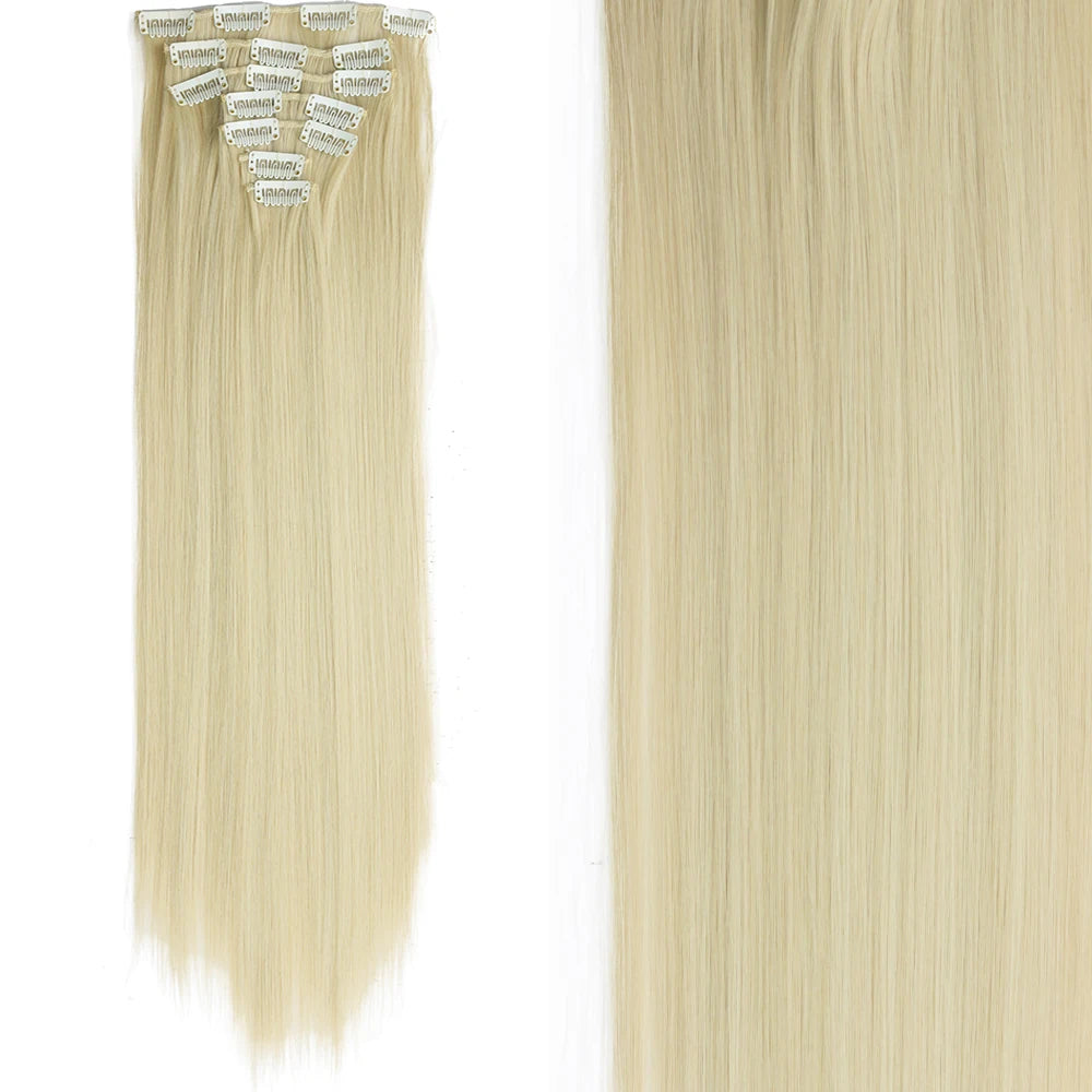 Extensions Cheveux Clips 7 Pcs Synthétique 50 Couleurs – CLEVI Paris