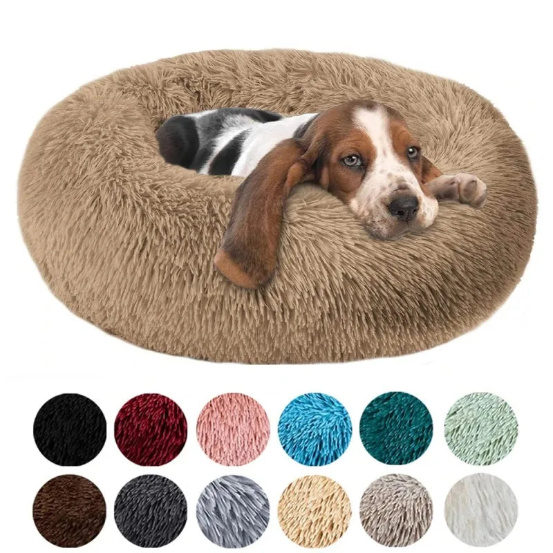 Panier rond en peluche pour chien et chat – CLEVI Paris