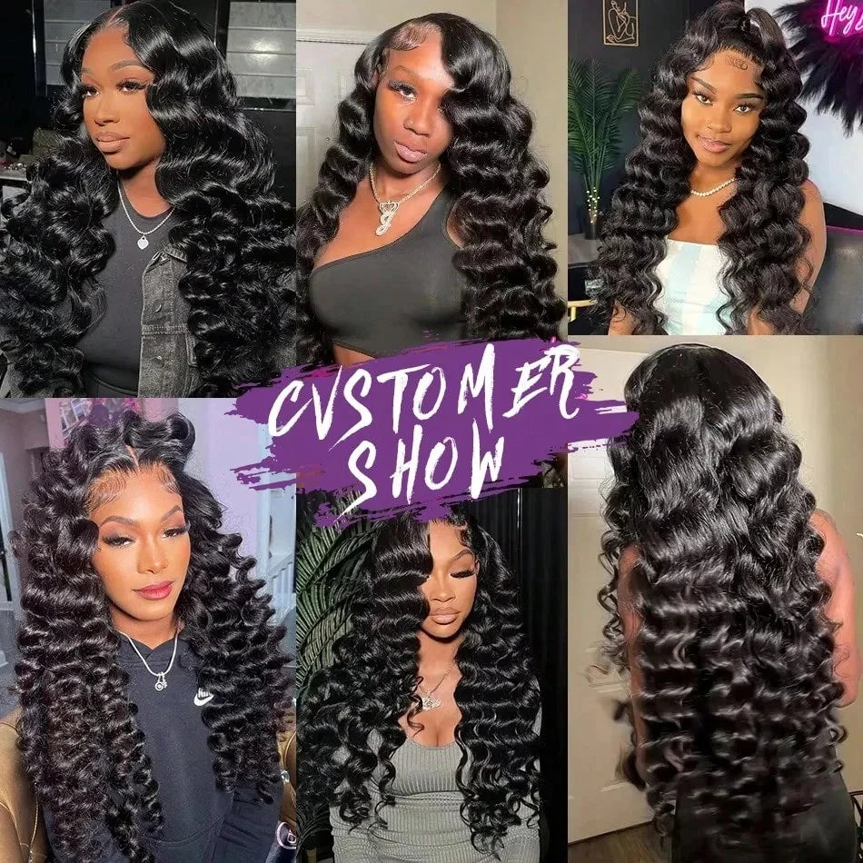 Perruque Lace Front Cheveux Humains Brésiliens Ondulés Loose Wave 13x4 & 13x6 HD Densité 180-250% 18-40 Pouces – CLEVI Paris