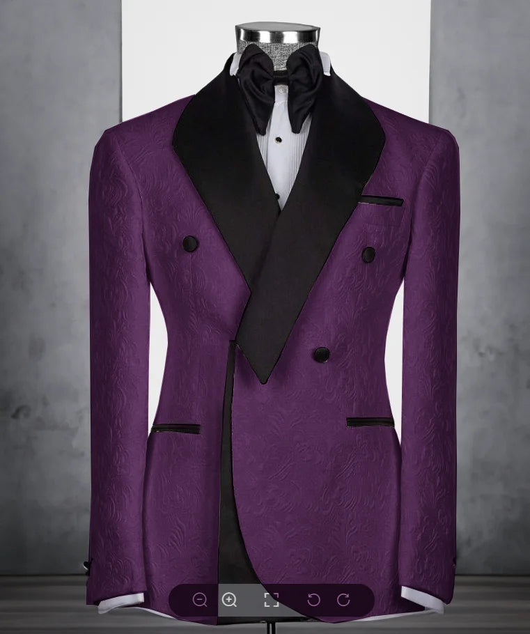 Costume homme fleuri 2 pièces, coupe droite – CLEVI Paris