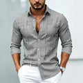 Chemise homme rayée à motifs géométriques – CLEVI Paris