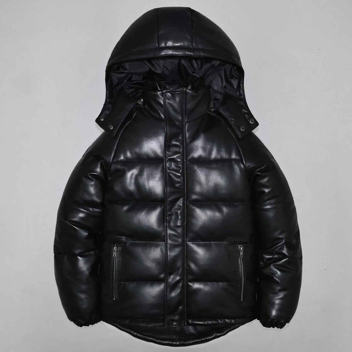 Veste homme en cuir à capuche amovible – CLEVI Paris
