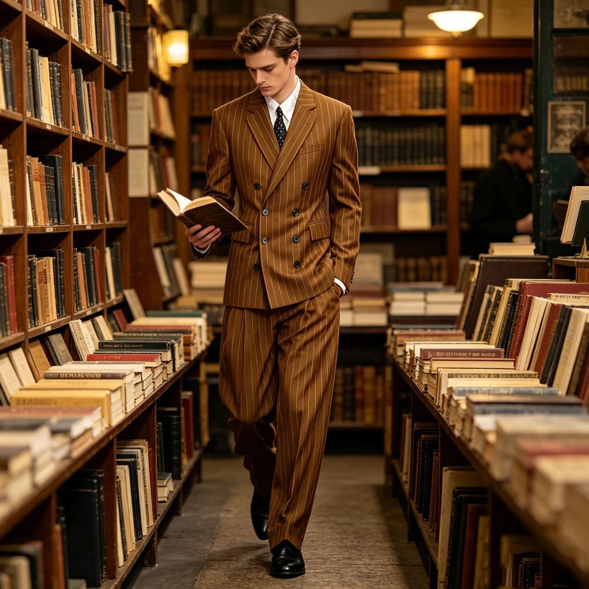 Costume rayé croisé 2 pièces homme – CLEVI Paris