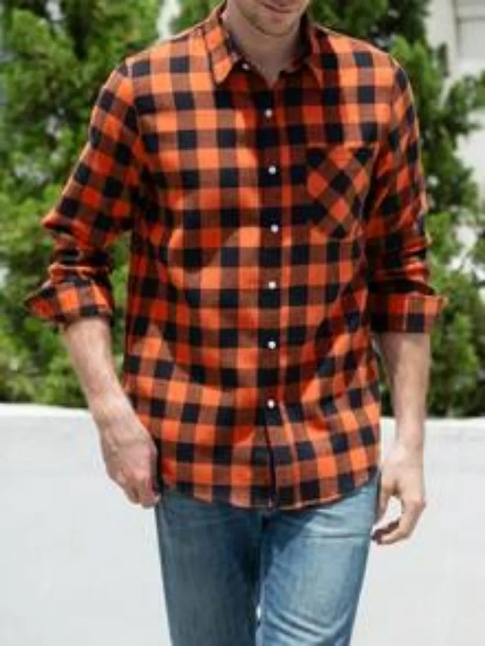 Chemise homme à carreaux en soie – CLEVI Paris
