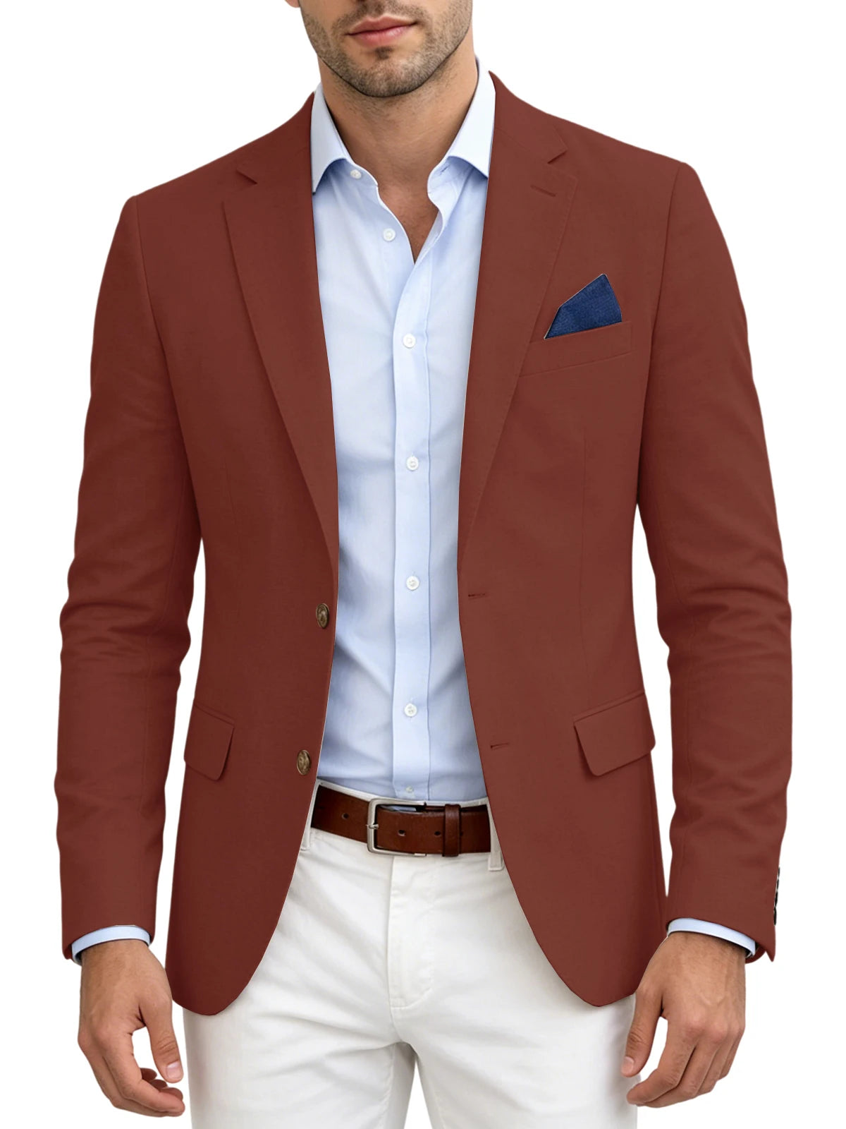 Blazer homme en lin mélangé, 2 boutons – CLEVI Paris