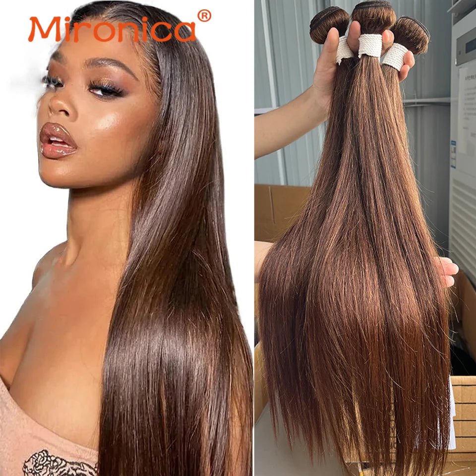 Mèches Cheveux Humains Remy Lisses 100g – Extensions Tissage Naturel – CLEVI Paris