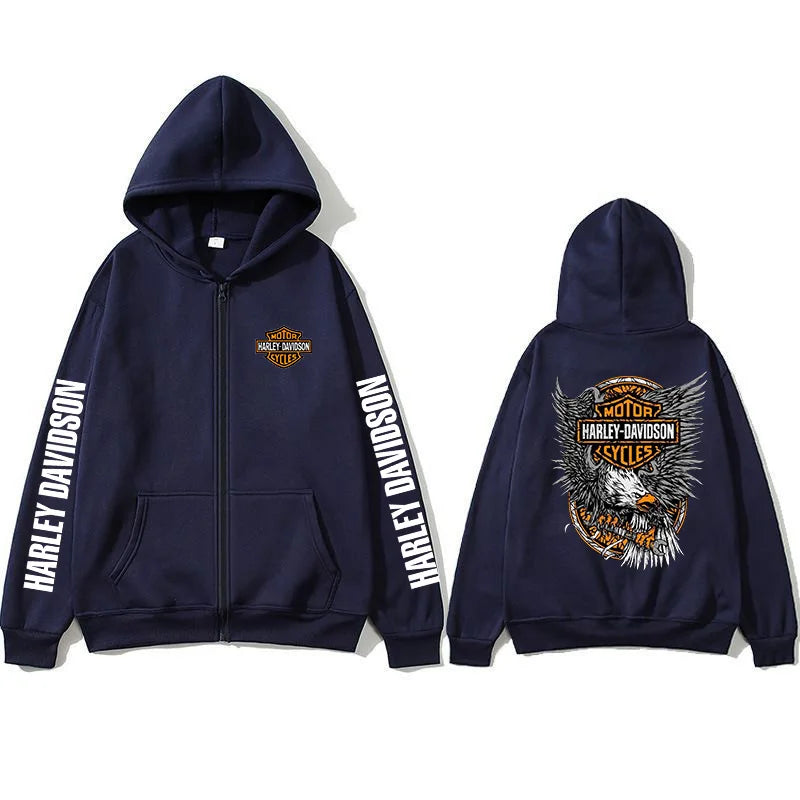 Sweatshirt Zippé à Capuche Harley Davidson – CLEVI Paris