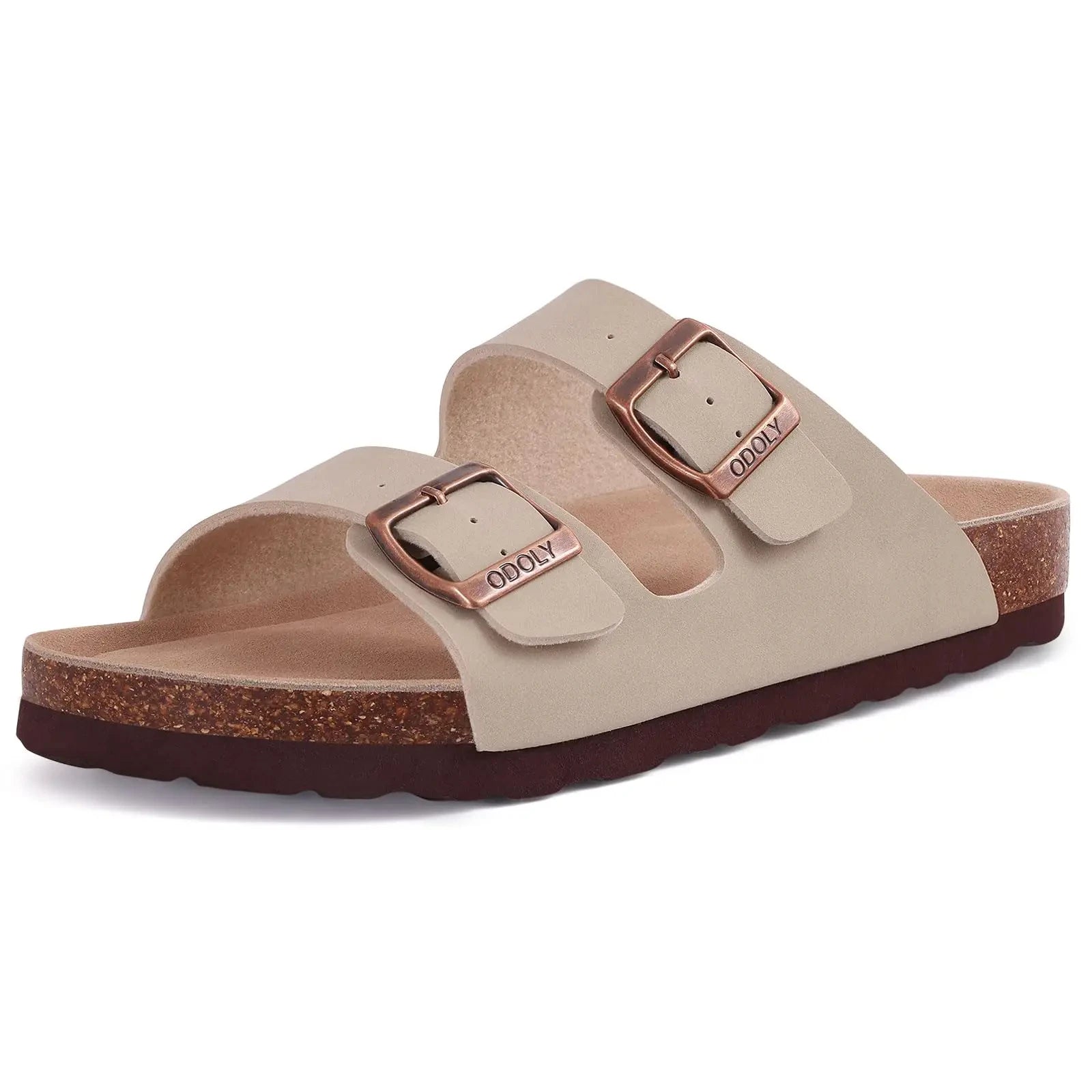 Mules Suède Boucle Métal Semelle Liège Soutien de Voûte | Mixte EU 36-46