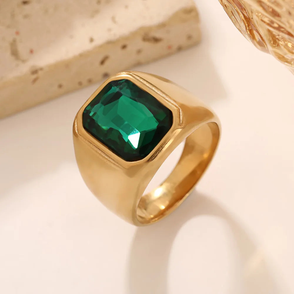 Bague homme carrée en acier et zirconium – CLEVI Paris
