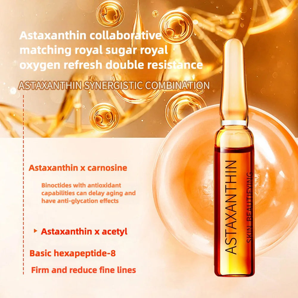 Set Ampoules Visage 28 pcs – Astaxanthine, Peptides, Rose, Niacinamide & Acide Hyaluronique – Anti-Rides & Éclaircissant – CLEVI Paris