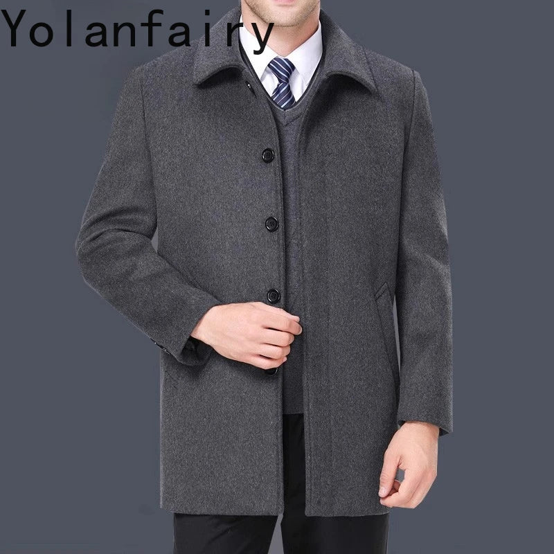 Manteau homme en cachemire et laine – CLEVI Paris