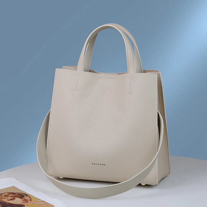 Sac à Main Cuir Vachette Femme Tote Zip – CLEVI Paris