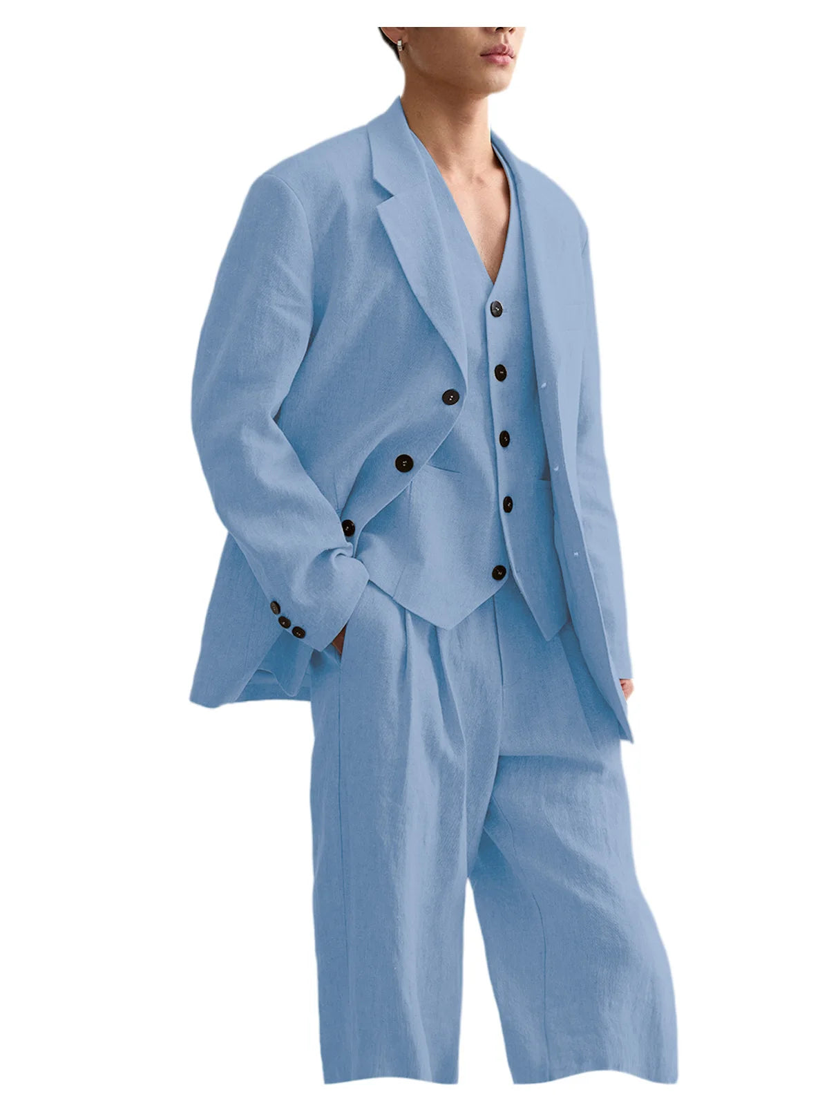 Costume Homme Lin 3 Pièces – CLEVI Paris