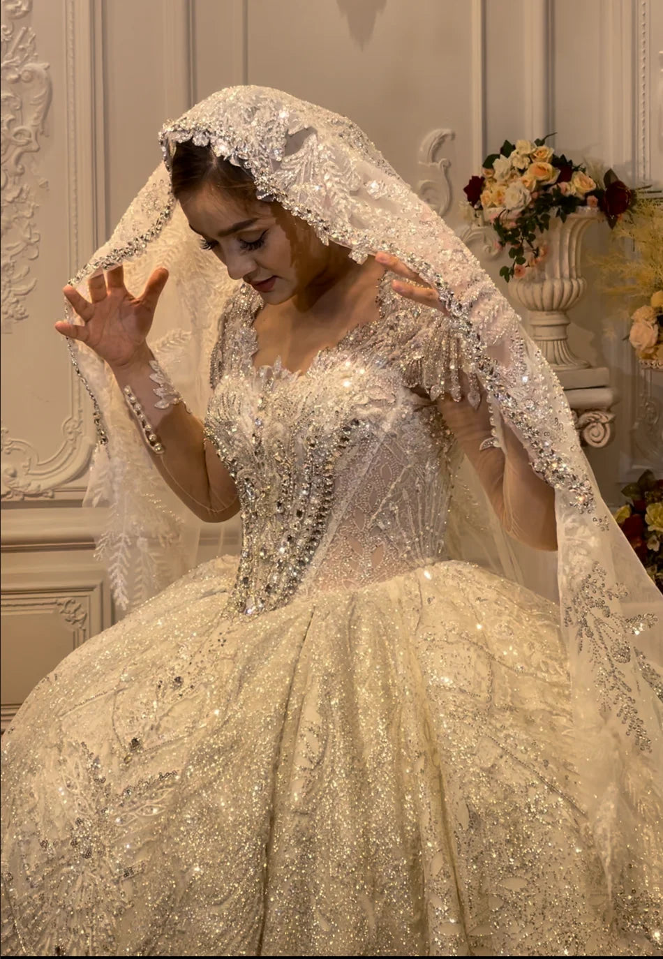 Voile de mariée cathédrale 4 m – CLEVI Paris