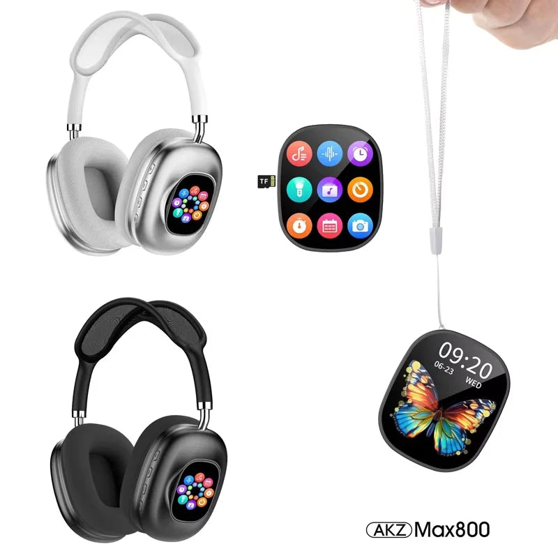 Casque Bluetooth 2-en-1 Écran Tactile & Mini Enceinte – CLEVI Paris